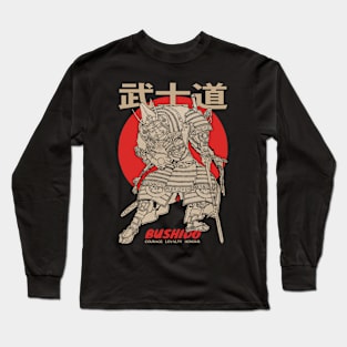 Vintage Bushido Fall Seven Times And Stand Up Eight Long Sleeve T-Shirt